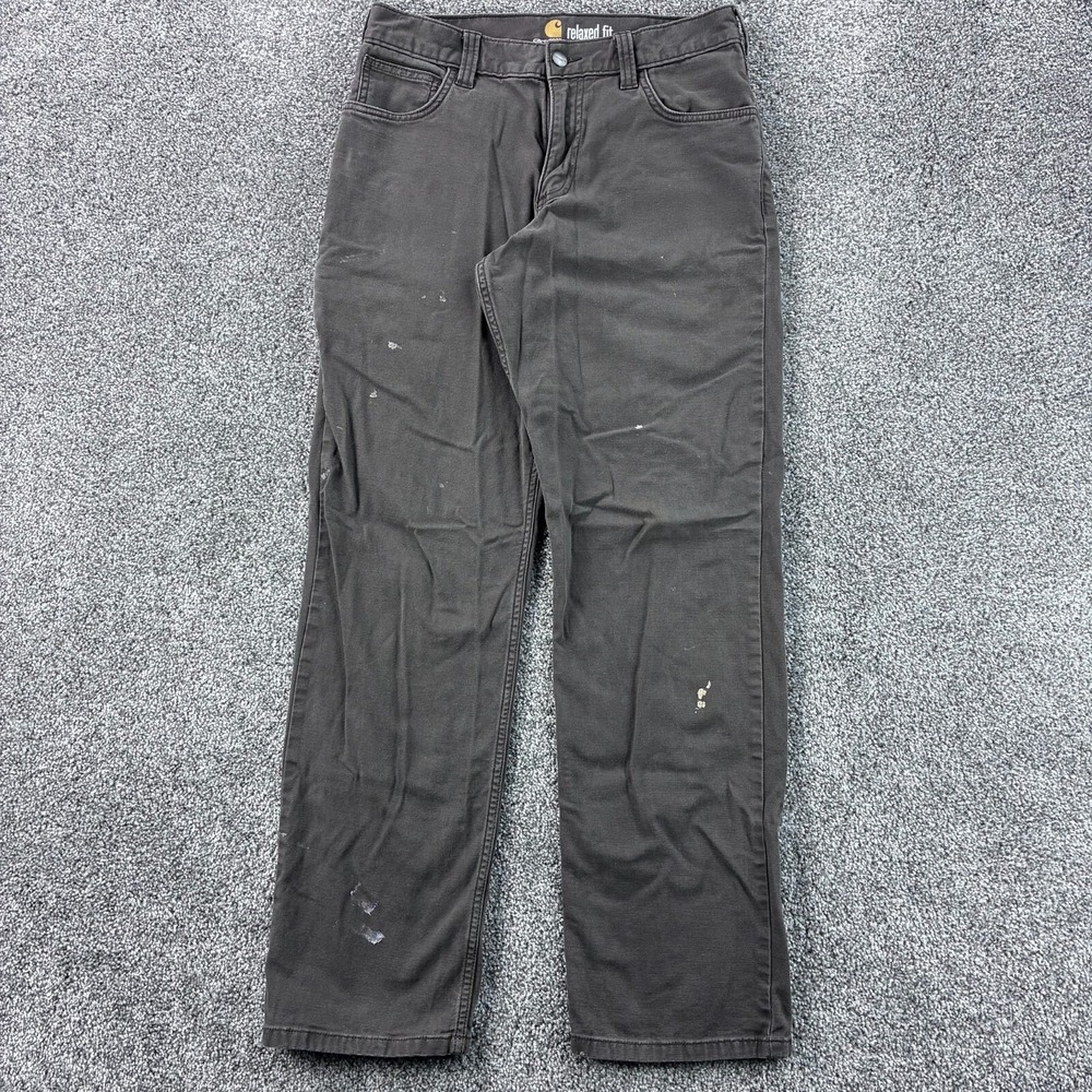 Vintage Y2K Carhartt Carpenter Pants Mens 30x32 Gray Heavy Canvas Work Rugged